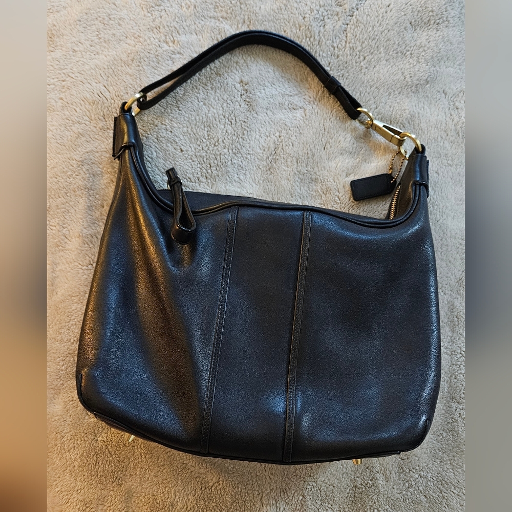 Coach Black Leather Shoulder Bag